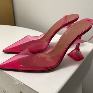 Amina Muaddi Holliglass Sling Backs